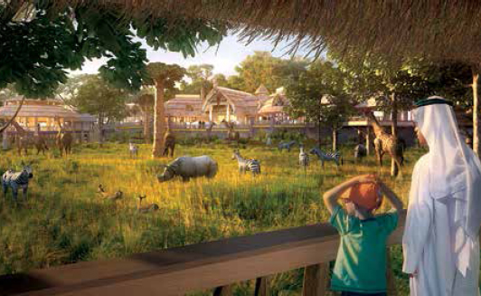 Artist rendering of a new zoo in Doha, Qatar