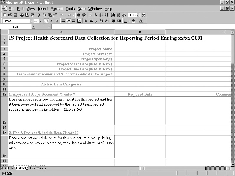 Metric Collection Format