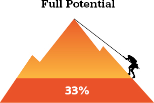 Percent reporting their PMO has fully realized its potential to contribute business value to the organization