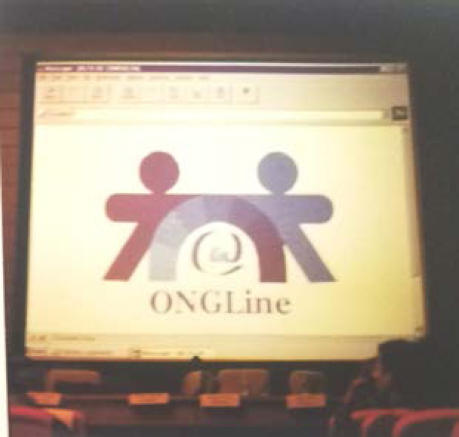 The service logo “bridging” nonprofit and professional worlds