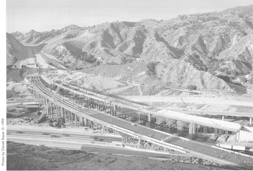 Reconstruction of the 5-14 interchange at about the halfway point