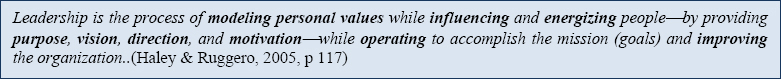 The Academy Leadership Definition of Leadership