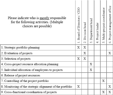 Establishing project portfolio management