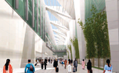 RENDERING OF NEW DELHI AIRPORT TERMINAL