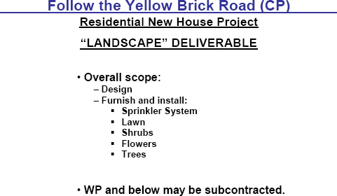 “Landscape” Deliverable Scope