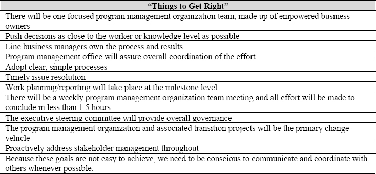 “Things to Get Right”