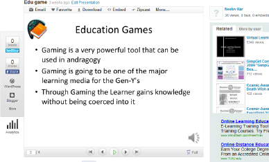 Look & feel of Slideshare.com
