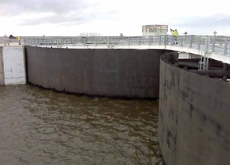 The U.S. Army Corps of Engineers closed the barrier for the first time during a storm in August 2012
