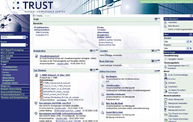 TRUST project portal