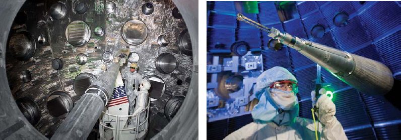 Precision target positioner at Target Chamber Center