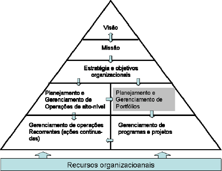 O contexto organizacional do gerenciamento de portfólio – The Standard for Portfólio Management (PMI, 2006)