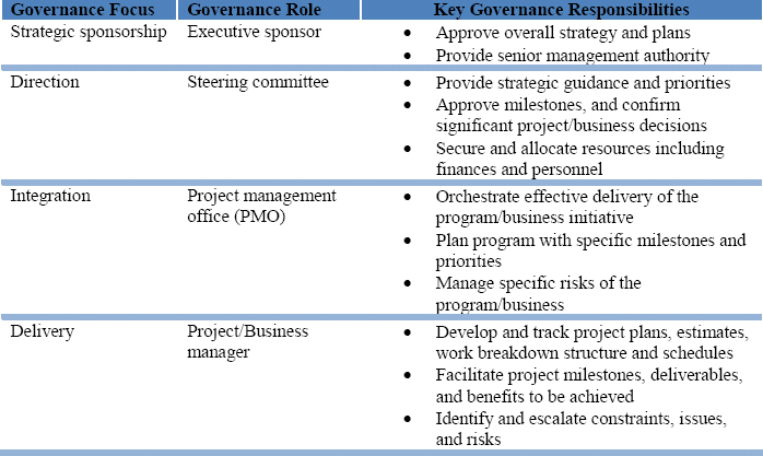 Project Governance Structures and Enabling Mechanisms