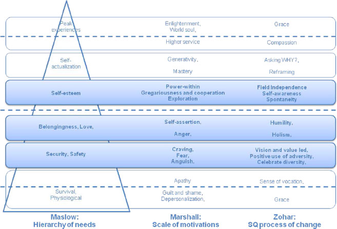 Comparison on Motivations (adapted from Zohar & Marshall, 2000)