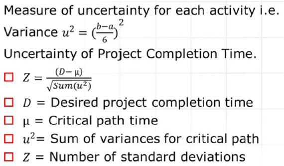 Measure of variance and confidence calculation