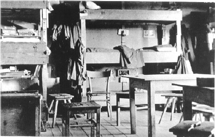Close, cramped quarters where 22 POWs lived in a small room