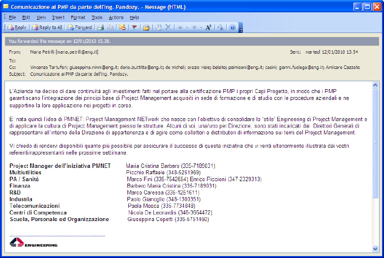 Announcement of the PMNET Initiative