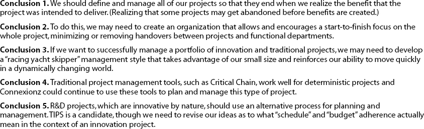 Exhibit 10. Five Report Conclusions, David Ford, Connexionz