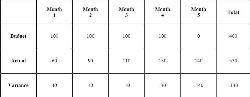 Project Manager’s Final Month 5 Chart