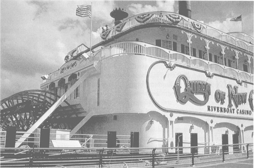 The Queen of New Orleans, soon to be renamed the Flamingo, is Lousiana's first gambling boat in modern times. The Queen first spun her roulette wheels for the public on February 10, 1994. The Queen is a joint venture of Hilton Hotels Corporation and locally owned New Orleans Paddlewheels, Inc