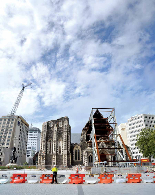 The Anglican cathedral in Christchurch, New Zealand was badly damaged in the 2011 earthquake