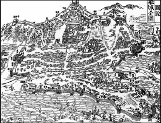 Floor Plan of Hwaseong Fortress in Hwaseong Seongyok Uigwe