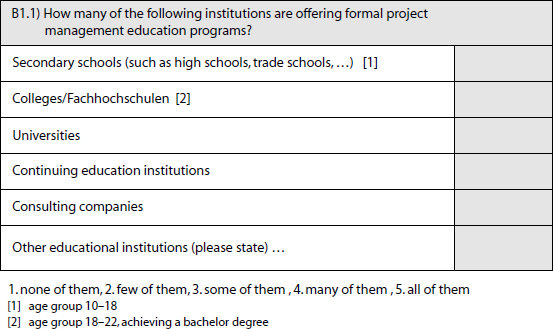 A Project Management Education Related Question