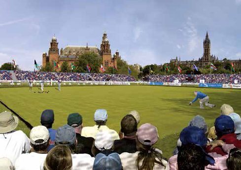 The Kelvingrove Lawn Bowls Centre had to be upgraded to international standards before the Games