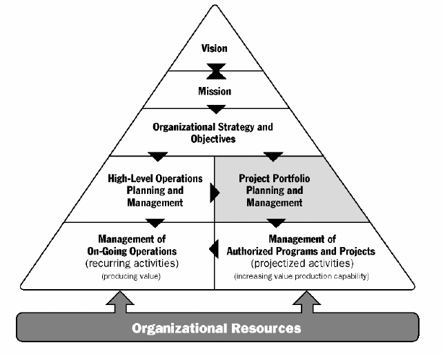 An organizational context of portfolio management (PMI, 2006, p. 7)