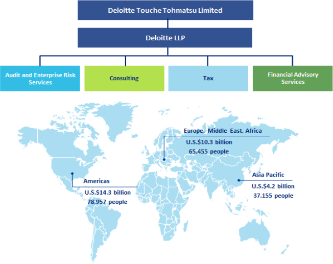 Deloitte Touche Tohmatsu Limited Worldwide Organization in 2011