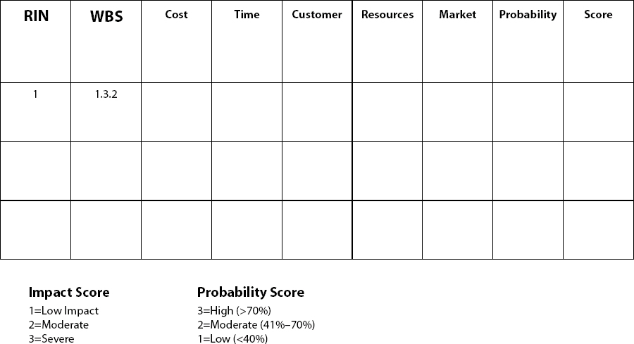 The Risk Analysis and Prioritization Matrix