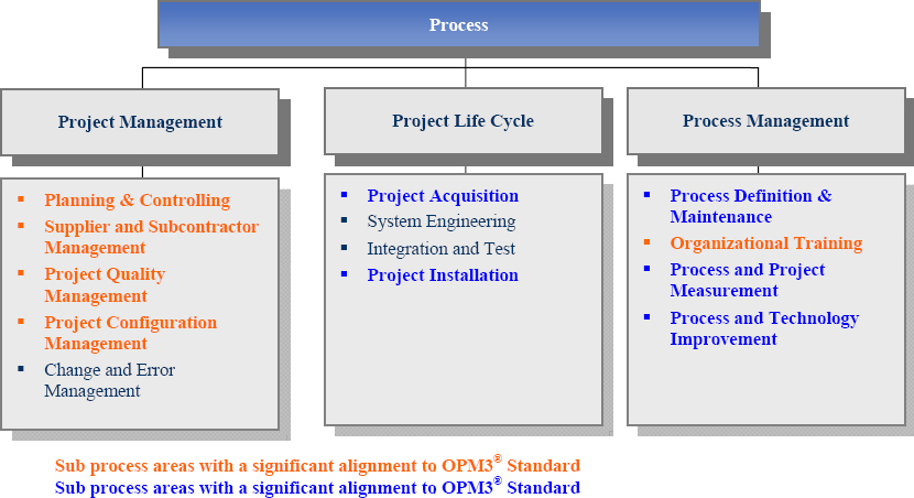 Sub-process Areas of MPM with OPM3® Standard Alignment