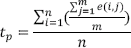 Formula to calculate the team trust index t for a given period p