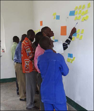 Project management training in Congo with the committee of parents