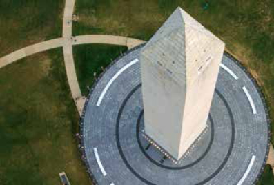 The monument from above
