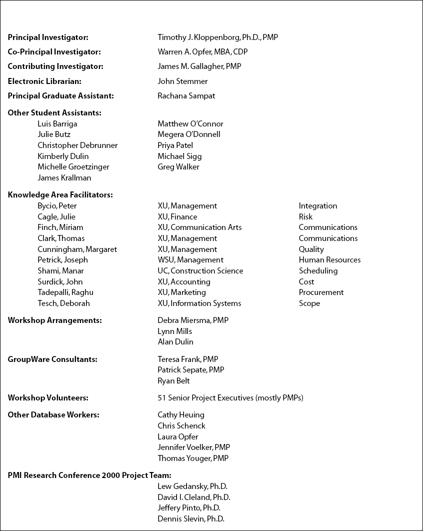 Xavier University/TDG Project Team