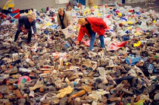 After the Event: Clearing up discarded shoes