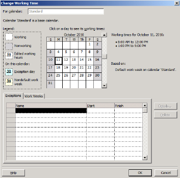 Standard Calendar