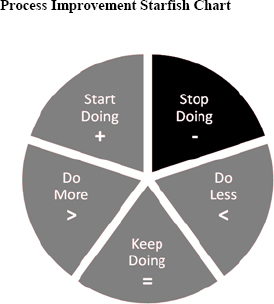 Process improvement starfish chart