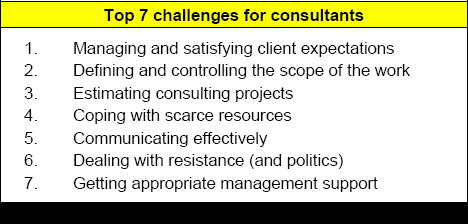 Challenges of consulting