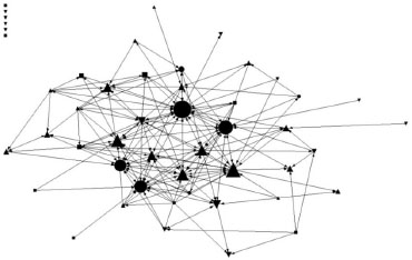 Knowledge Network Within and Between All Four Projects