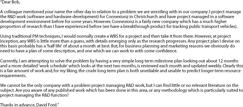 Exhibit 1. Exhibit 6. First Email from Connexionz (11 September 2001)