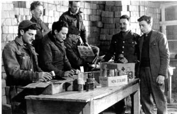 The supplies department managed Red Cross parcel donations as a budget for the project