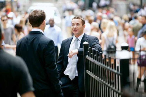 Outside the New York Stock Exchange on Wall Street, in New York, New York, USA